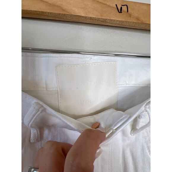 NWT Mother The High Waisted Tunnel Vision Ankle White Denim Jeans Size:25 - Picture 4 of 9